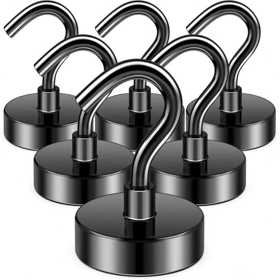 50lb Heavy Duty Magnetic Hooks, Magnet With Hooks, For Cruise Cabins, Classrooms, Offices, Grilling, Heavy Duty Magnetic Metal Hooks Suitable For Refrigerators